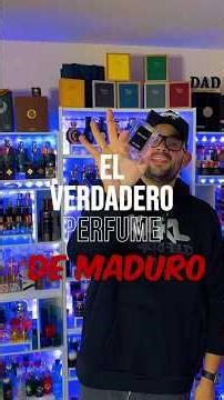 El verdadero perfume de MADURO es de la casa ‪@DayThreeFragrances‬ y se llama TRES OROS !