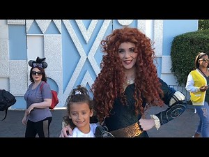 Walking with Merida at Disneyland
