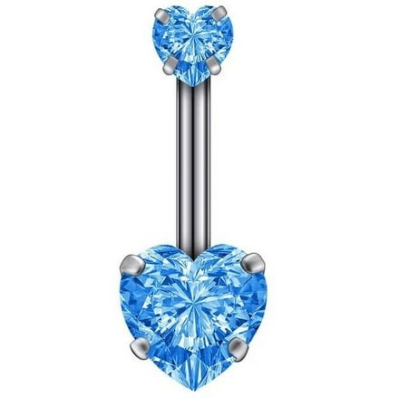 1PC Steel Belly Button Rings Crystal Piercing Navel Heart Style Navel Piercing Earring Belly Piercing Sexy Body Jewelry Ombligo yj - Walmart.ca