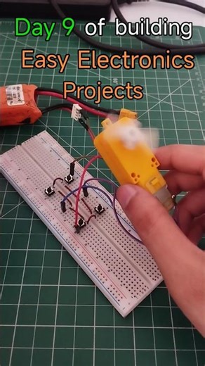 Easy Electronics Projects | Day 9/50 #dcmotor #electronics #shorts