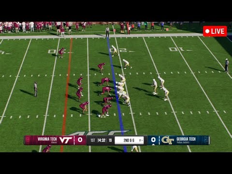 Georgia Tech vs Virginia Tech🔴NCAA Live - College Football 25