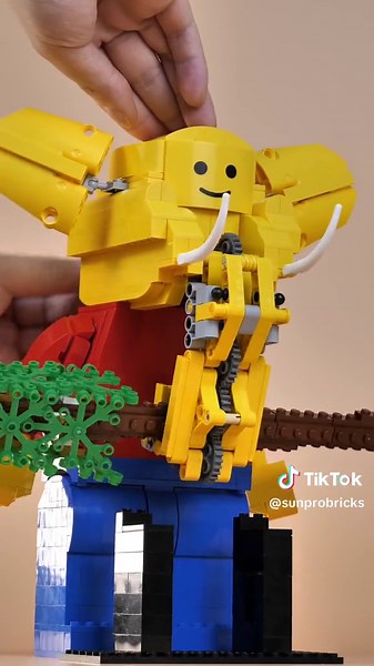 I made a LEGO elephant man! #lego #legotiktok #legomoc #minifigure #cursed