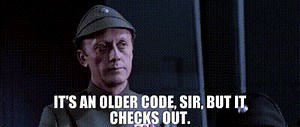 It's an older code, sir, but it checks out.