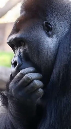 Rare Moment! Gorilla Eats Ice Like a Human – Journalists Can’t Believe It #gorilla #trending