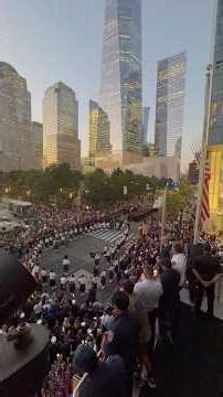 #FDNY Pipes & Drums at the Sundown Ceremony at Engine 10/Ladder 10 on Sept. 11, 2025 #NeverForget