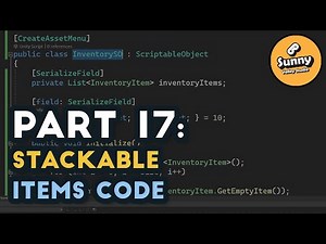 Stacking items code - Inventory System in Unity tutorial P17