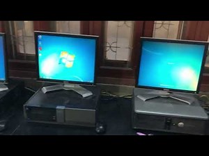 To set up a small computer lab with five computers and one printer