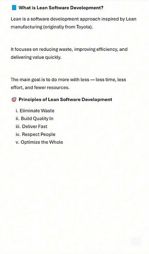 Lean Methodology in SDLC #sdlc #computer #softwaredevelopment #softwareengineering