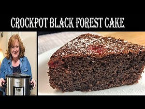 CROCKPOT BLACK FOREST CAKE RECIPE | Easy 5 Ingredient Crockpot Cake