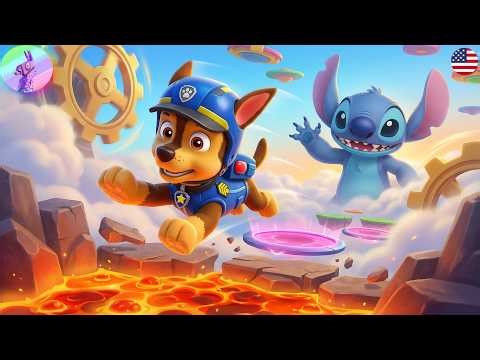 CHASE vs GIANT STITCH in Roblox Obby! 🐾 Paw Patrol Jumps CRAZY Traps to Reach Him!