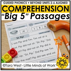 Comprehension Big 5 Passages Hands-On Phonics Science of Reading and Real Mouths