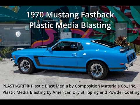 1970 Mustang Fastback Plastic Media Blasting Video