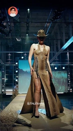 "Utica's Western Leather Gown on Project Runway" 🐍 #shorts