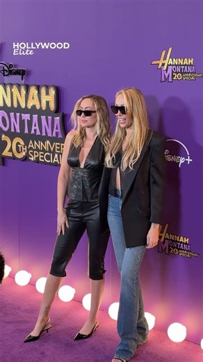 Miley Cyrus Reunites With Hannah Montana Cast At 20th Anniversary Premiere