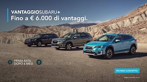 Scopri la gamma SUV 4X4. Prima rata dopo 6 mesi, 5 anni di garanzia e 3 anni di tagliandi. | Subaru Italia