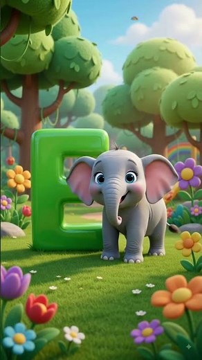 Learn Letter E 🐘 | E is for Elephant | ABC Song for Kids | Alphabet Learning #shorts #viral #kids