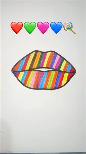 Painted Lips 💋 #drawing #coloringadventure #colors