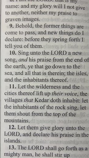 Isaiah 42:10 Sing Unto the Lord a New Song