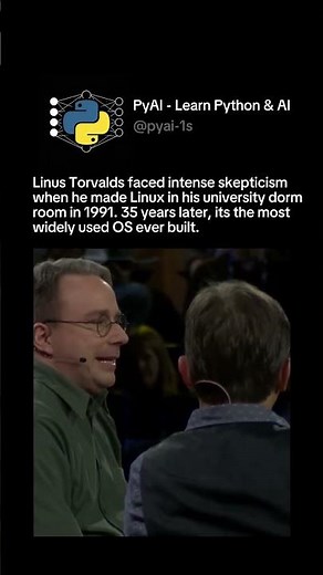 The OS Everyone Mocked (That Now Runs the World) #python #linux #programming #aiml #linustorvalds