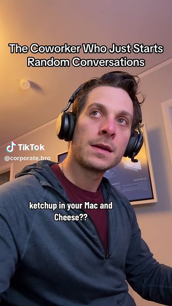 Why is he always saying the most random stuff? 😂😂 #coworker #random #9to5 #workhumor