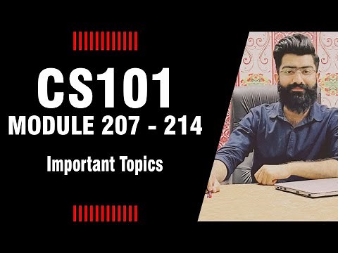 CS101 | Module 207, 208, 209, 210, 211, 212, 213, 214 | SHORT LECTURES | By: Prof. Khaliq Mirza