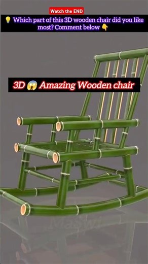 Amazing Wooden Computer Chair 3D Design 😱 | Creative Furniture Idea | Viral Gadgets #Shorts