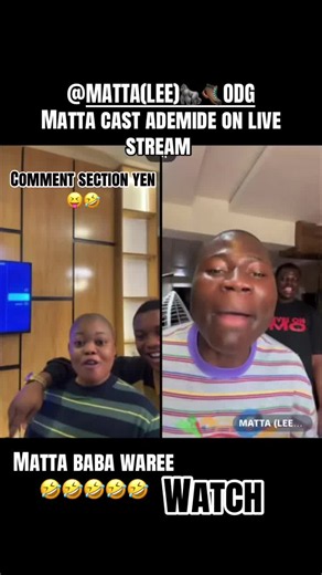 Matta cast Ademide on live stream — Watch Matta Baba Waree and Comments