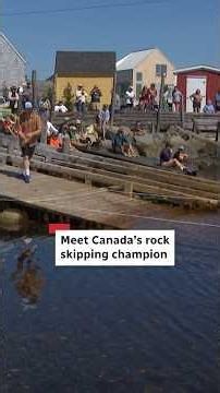 Meet Canada's rock skipping champion #shorts