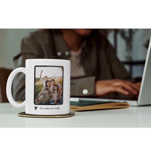 Personalized Photo Coffee Mug, Custom Ceramic Mug, Family Gift - Etsy
