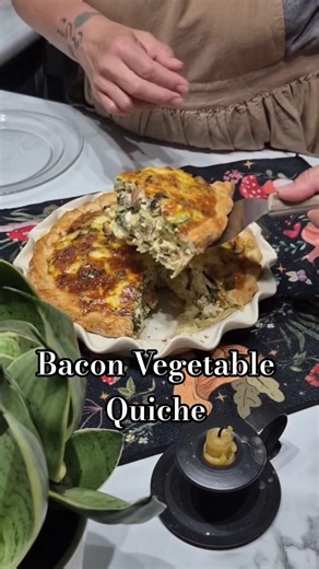 Bacon and vegetable quiche
