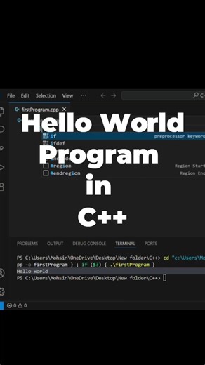 First Program in C++💥