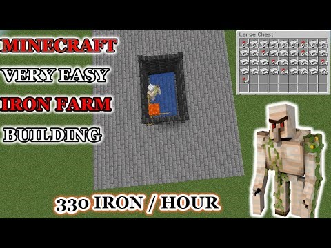 The EASIEST Way to Make an Iron Farm in Minecraft