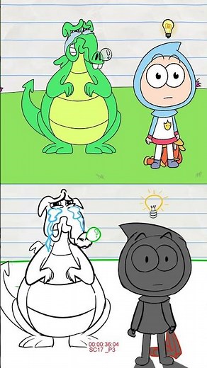 Sneak Onto The Robot UFO?! - Animatic Comparison (Animation Meme) #boyanddragon #shorts