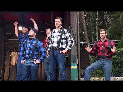 CANADIAN LUMBERJACKS Show - Log Rolling - Epcot Canada - Walt Disney World Florida