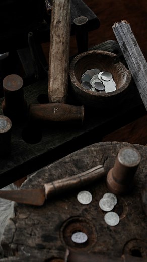 We could spend hours watching Dave mint coins! The art of the Moneyer. The coolest thing we experience at the York stamp and Coin Fair. Each coin die that he uses has been hand engraved by himself as an exact replica of the coins he reproduces. Read about whirlwind visit to the York Stamp and Coin fair in our field notes! #coincollecting #coinminting #hammeredcoins #craftmanship #heritagecrafts #medieval #medievalhistory #numismatics #antique #antiques #rarecoins #coinage #archaeology #ancient #