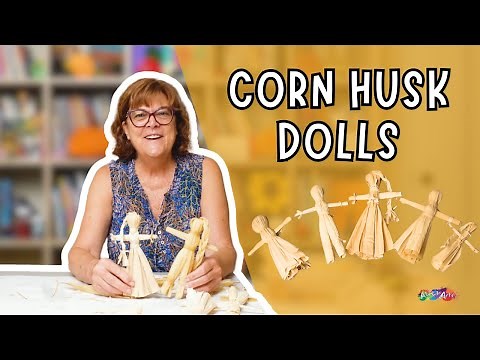 How to Make Corn Husk Dolls 🌽🧍🧍‍♀️- Step by Step Tutorial - Corn Husk Craft Idea - EASY Fall Craft