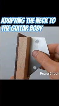 Sanding the neck heel to adapt it to the guitar