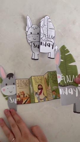 Palm Sunday Folding Surprise Craft, Holy Week Story for Kids, Bible Printable Activity, Sunday School, VBS, Homeschool, Christian Supply - Etsy