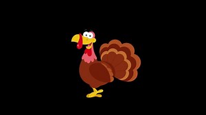 Download Cute Turkey Cartoon Character Walking Loop for free