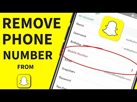 how to remove phone number from snapchat account