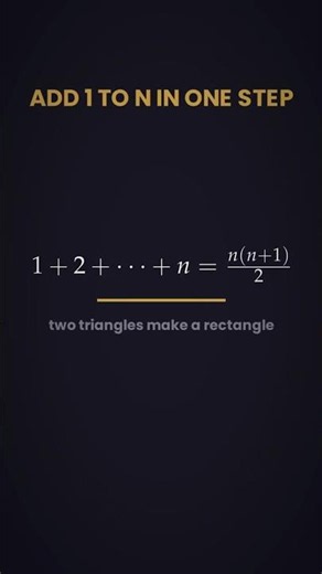 Why 1+2+3+...+n collapses to one formula