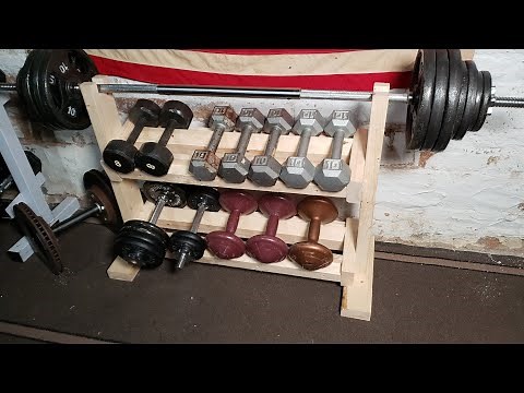 Wooden Dumbbell Rack | DIY Workout Equipment