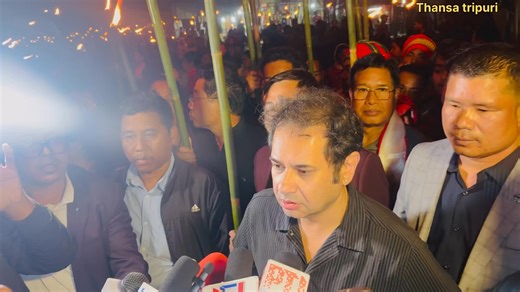 Bubagra’s press briefing after joining the Homchang rally for the Roman script at Santir Bazar, South Tripura. #thansa #tiprasa #tripuridopha #roman_script | Thansa Tripuri