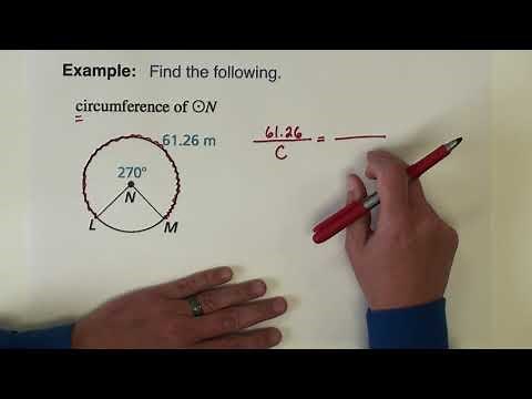 CIRCUMFERENCE AND ARC LENGTH: How to use arc lengths to find measures