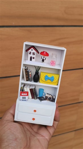 Handmade Miniature Book Shelve #miniature #handmade #diy #furniture