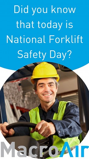  Did you know that forklifts are involved in nearly 100,000 accidents each year in the United States alone?!  Many MacroAir fans go into large spaces like warehouses, so we thought we’d share a few safety tips on this National Forklift Safety Day.  #ForkliftSafety #WorkplaceSafety #StayAlertStaySafe #macroair #forklift | MacroAir Fans | Facebook