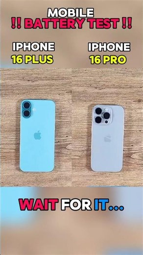 ⚡☠️ IPHONE 16 PRO VS IPHONE 16 PLUS BATTERY TEST!!