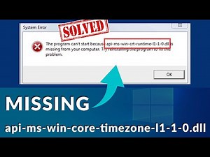 [Solved] api-ms-win-crt-runtime-l1-1-0.dll missing error