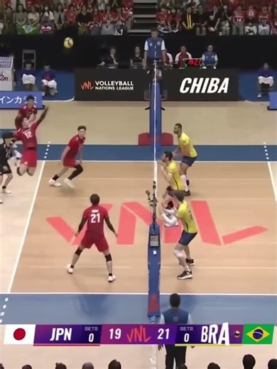 🏐 Brazil vs Japan Volleyball Match Highlights 🔥 #volleyballlovers #sportshighlights #skillsvideo