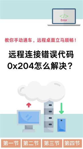远程连接错误代码0x204怎么解决？